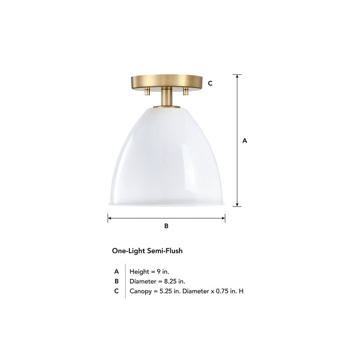 Designers Fountain Biba D300M-SF-BG Ceiling Light - Brushed Gold