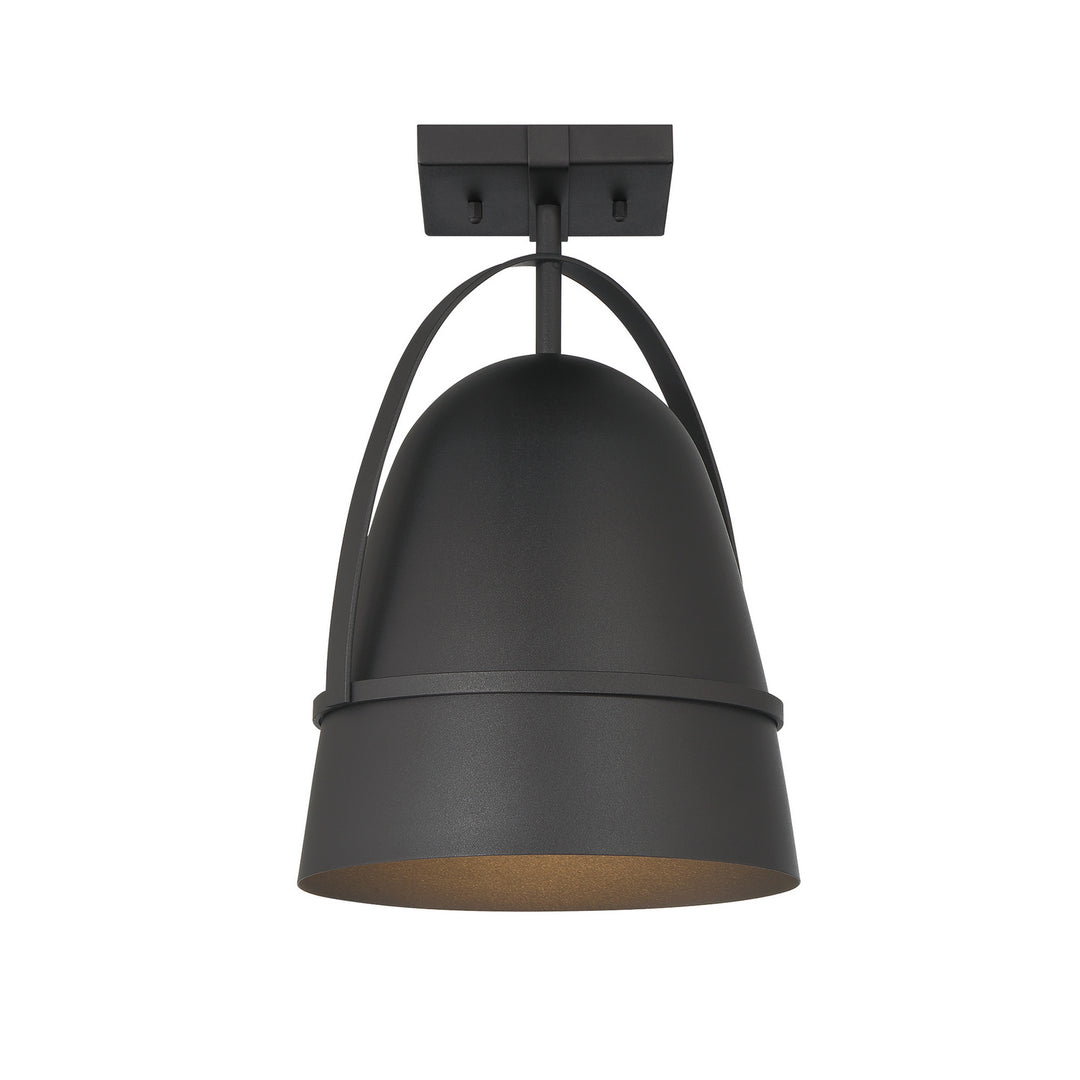 Designers Fountain D302M-SF-BK Rue One Light Semi Flush Mount Outdoor Black