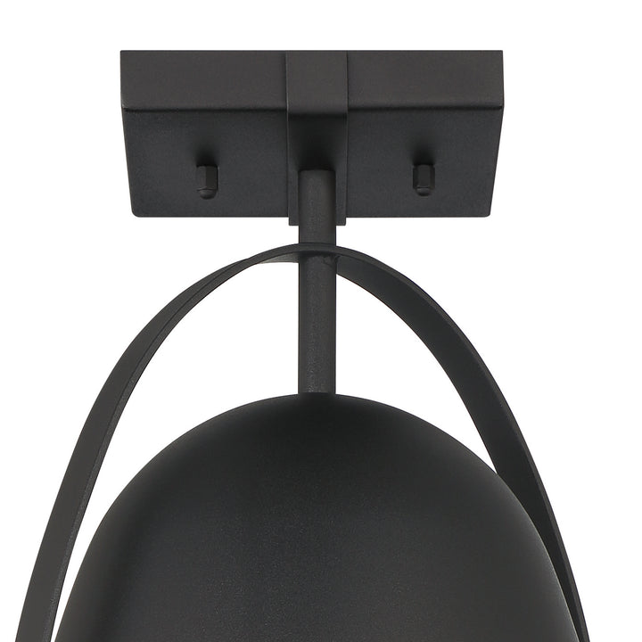 Designers Fountain D302M-SF-BK Rue One Light Semi Flush Mount Outdoor Black