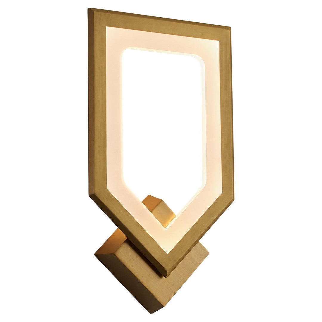 Oxygen 3-59-40 Aegis LED Wall Sconce Light Outdoor Aged Brass