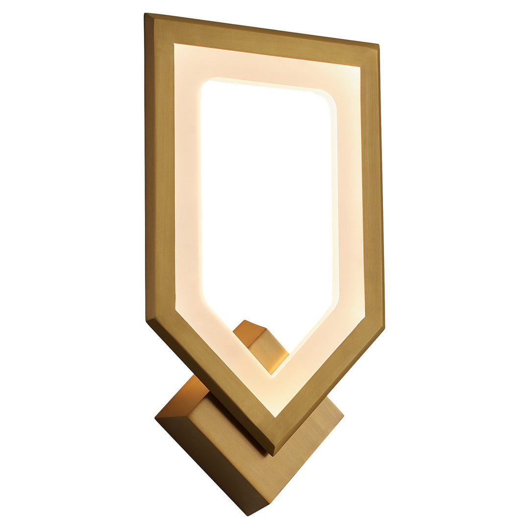 Oxygen 3-59-40 Aegis LED Wall Sconce Light Outdoor Aged Brass