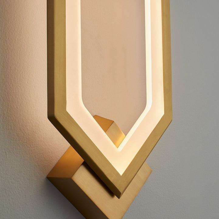 Oxygen 3-59-40 Aegis LED Wall Sconce Light Outdoor Aged Brass