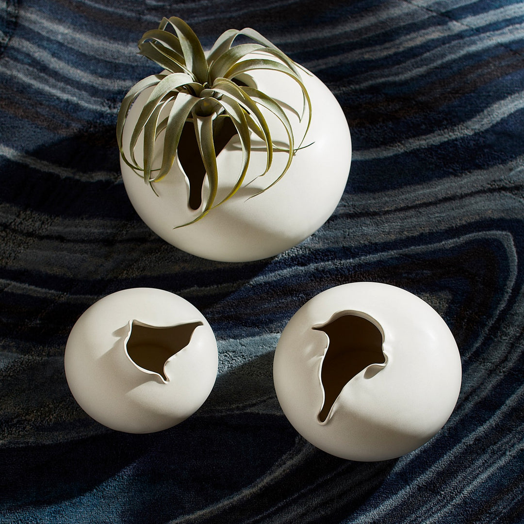 Cyan 11404 Vases & Planters - Off White Glaze