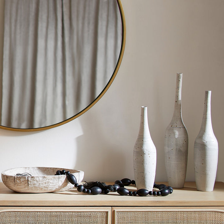 Cyan 11409 Vases & Planters - Off-White