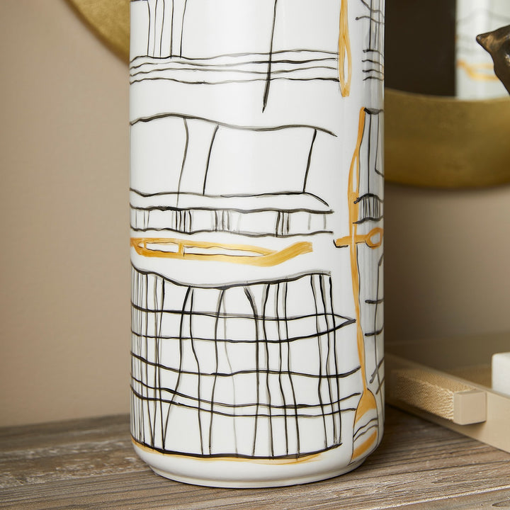 Cyan 11430 Vases & Planters - Black And White