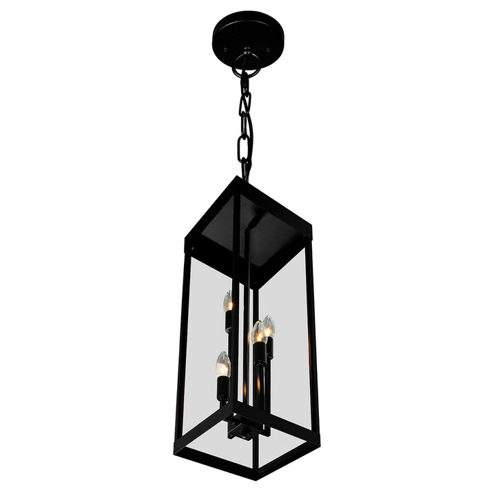 Cwi Lighting 1695P8-4-101  Windsor Outdoor Black