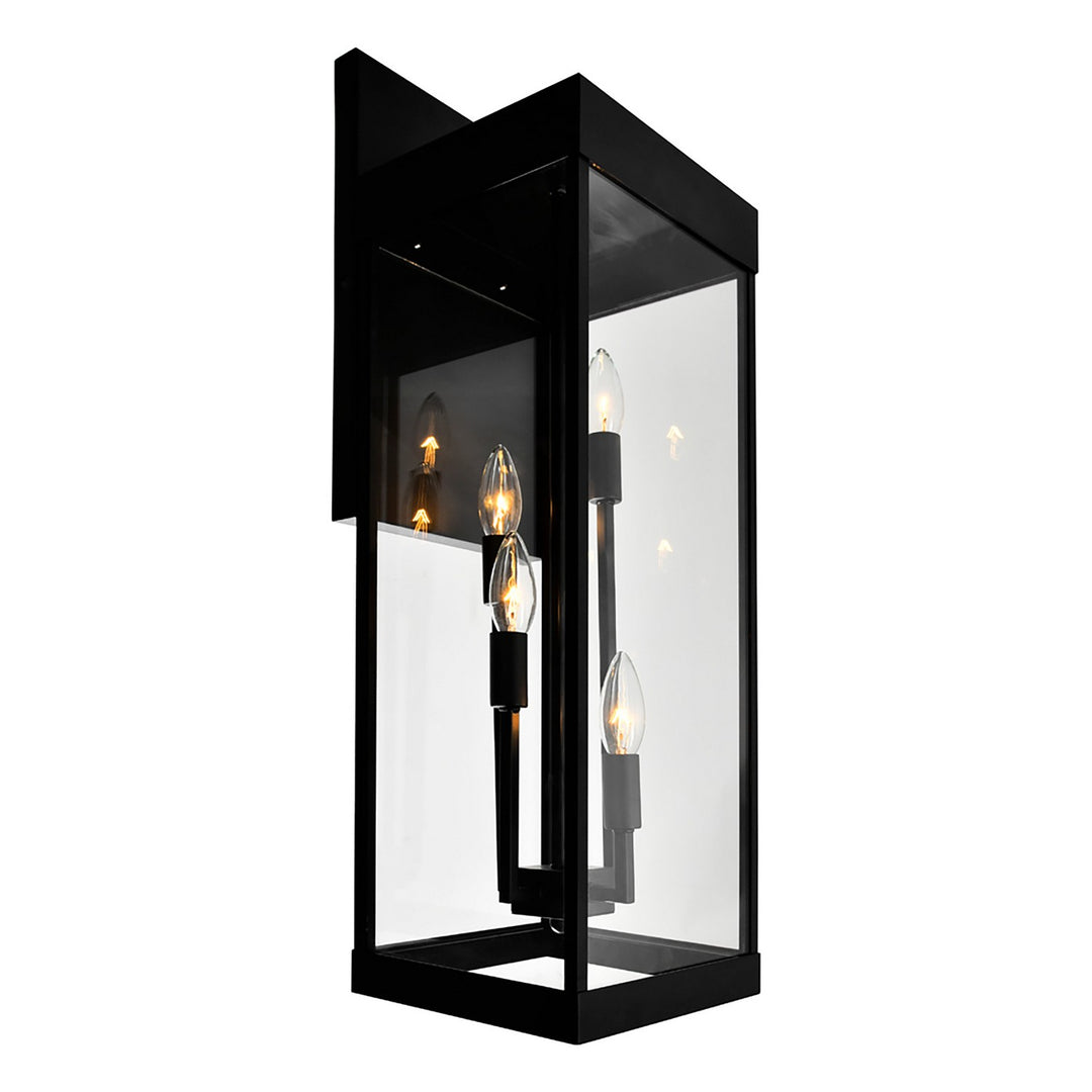 Cwi Lighting 1695W8-4-101  Windsor Outdoor Black
