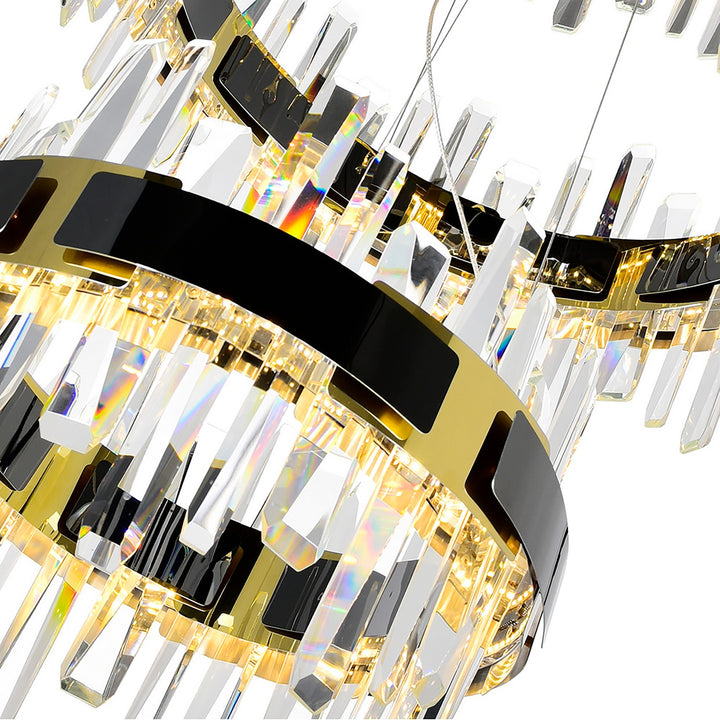 CWI Aya 1592P32-3-612 Chandelier Light - Pearl_Black_Titanium_Gold