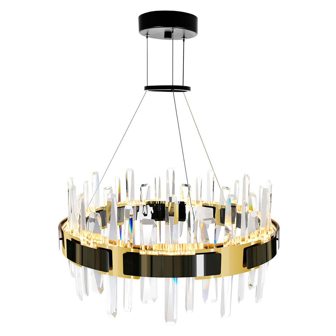 CWI Aya 1592P24-612 Chandelier Light - Pearl_Black_Titanium_Gold