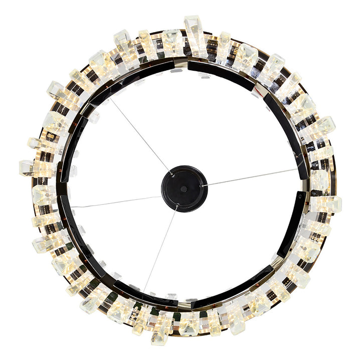 CWI Aya 1592P24-612 Chandelier Light - Pearl_Black_Titanium_Gold