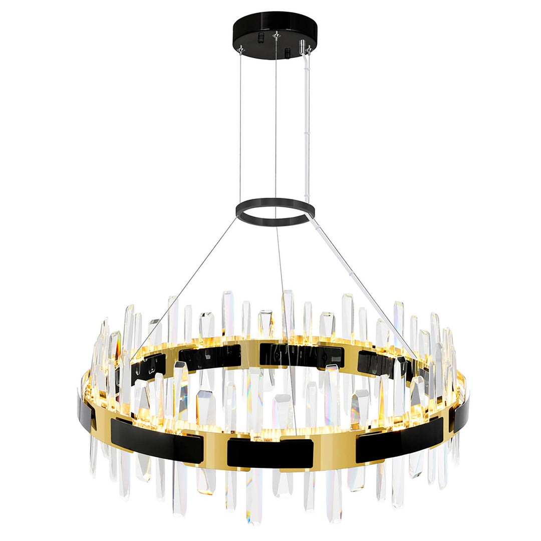 CWI Aya 1592P32-612 Chandelier Light - Pearl_Black_Titanium_Gold