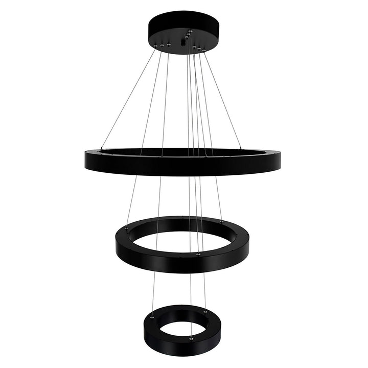 CWI Ringer 1131P28-3-101 Pendant Light - Black