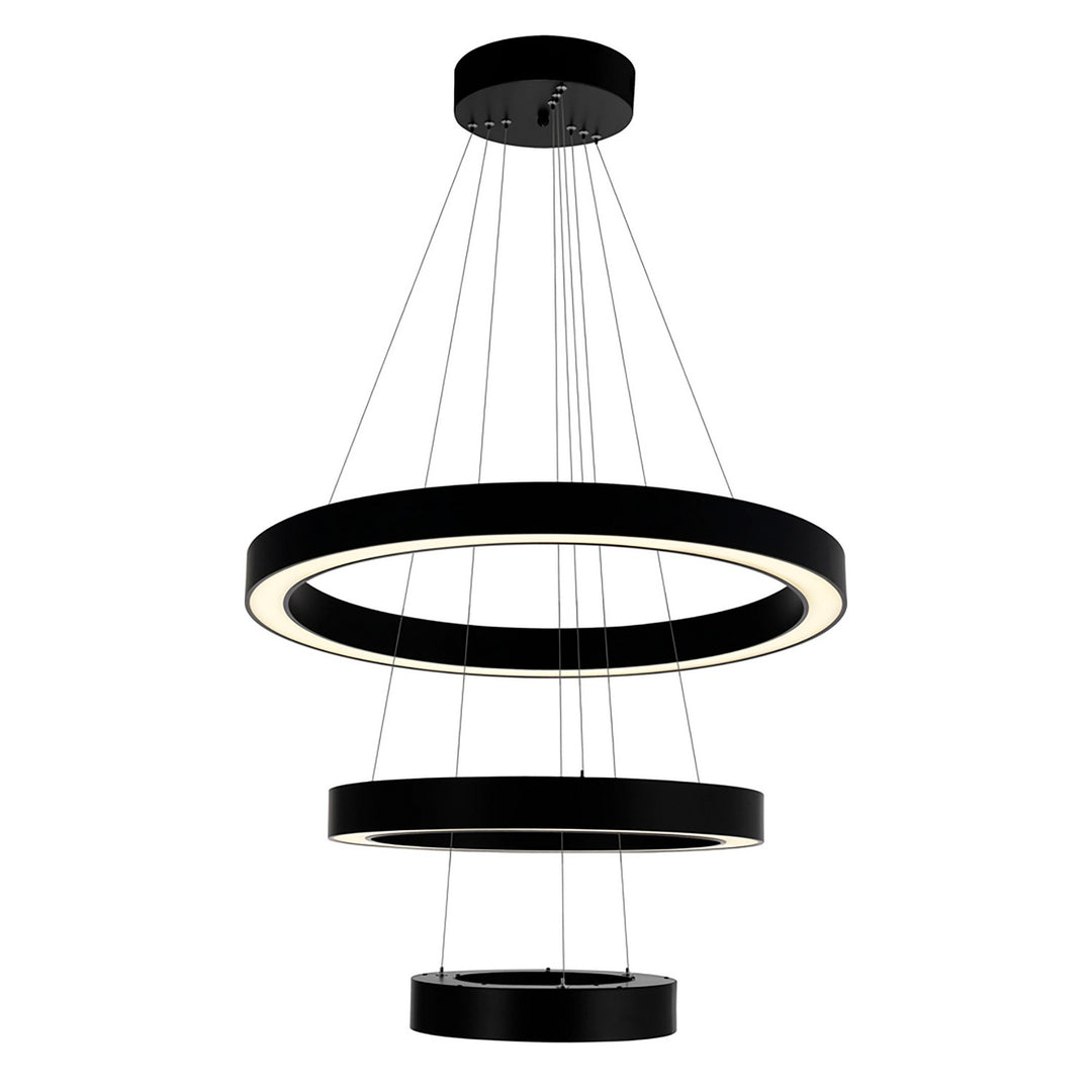 CWI Ringer 1131P28-3-101 Pendant Light - Black