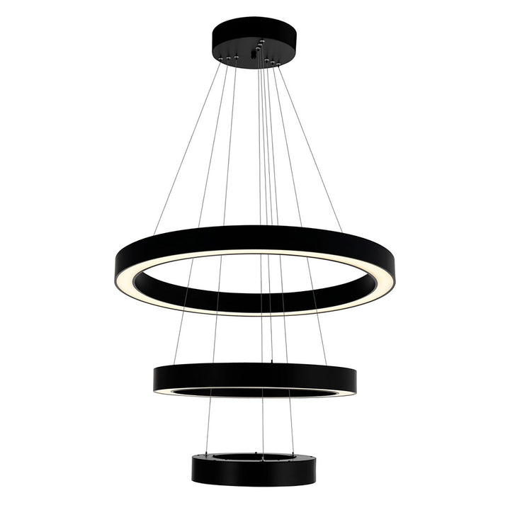 CWI Ringer 1131P28-3-101 Pendant Light - Black