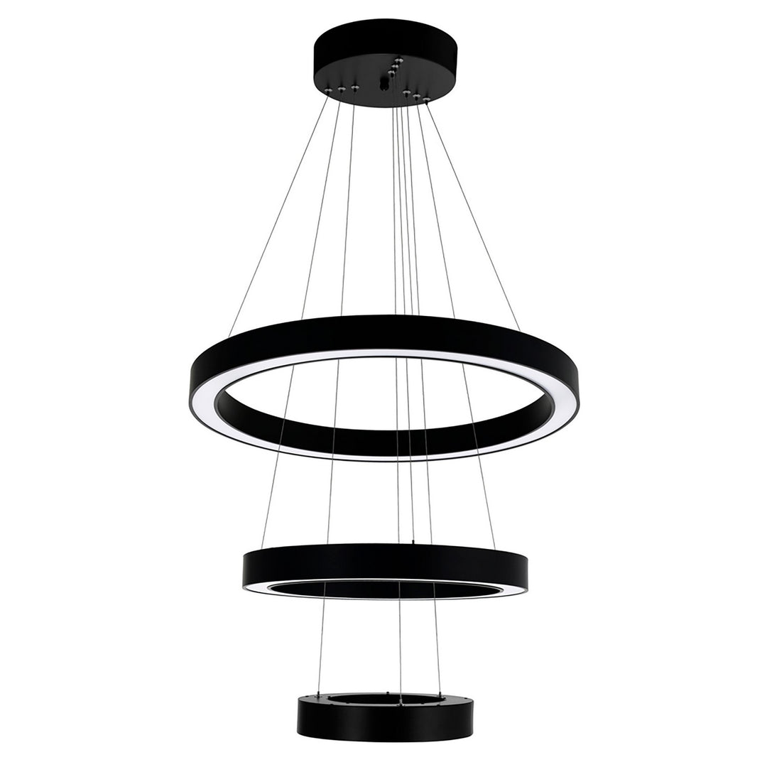 CWI Ringer 1131P28-3-101 Pendant Light - Black