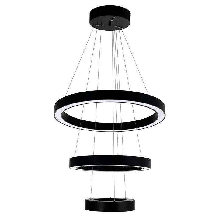 CWI Ringer 1131P28-3-101 Pendant Light - Black