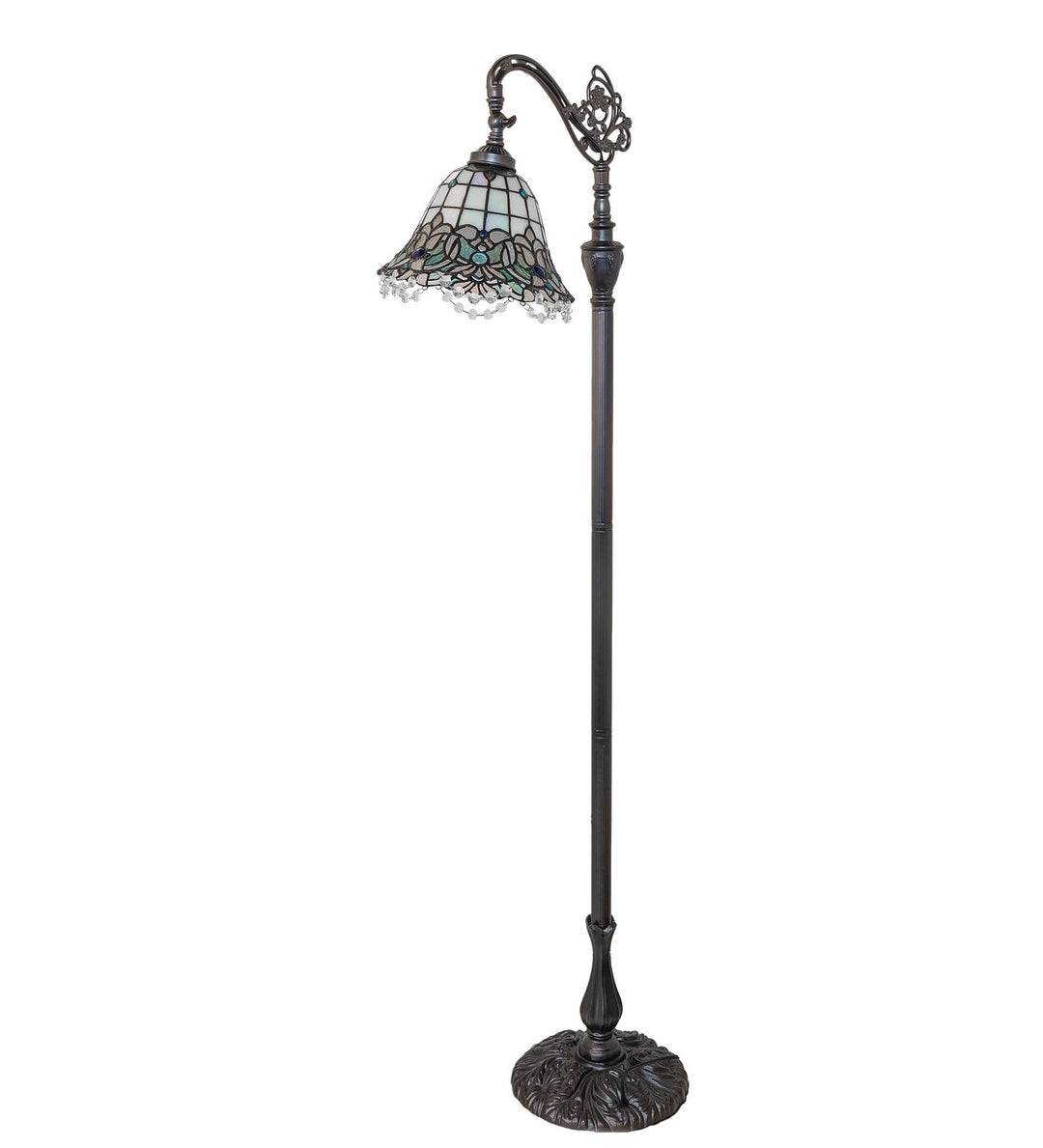 Meyda Tiffany Lighting 255705 Angelica One Light Floor Lamp Lamp Bronze / Dark