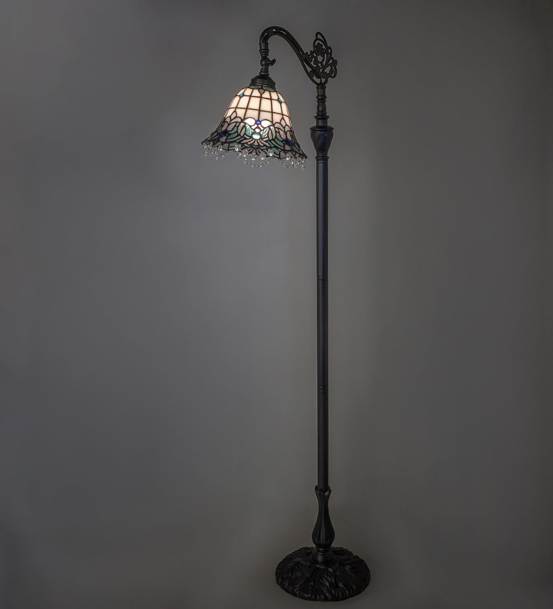 Meyda Tiffany Lighting 255705 Angelica One Light Floor Lamp Lamp Bronze / Dark