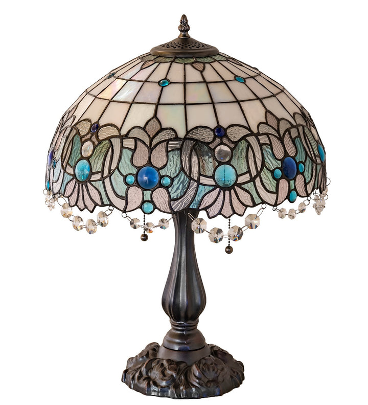 Meyda Tiffany Lighting 255709 Angelica Two Light Table Lamp Lamp Bronze / Dark