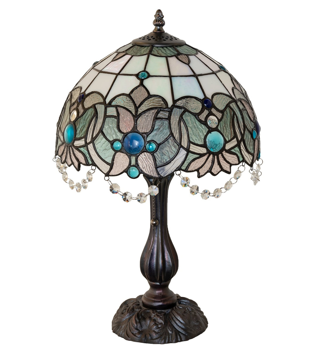 Meyda Tiffany Lighting 255710 Angelica One Light Table Lamp Lamp Bronze / Dark