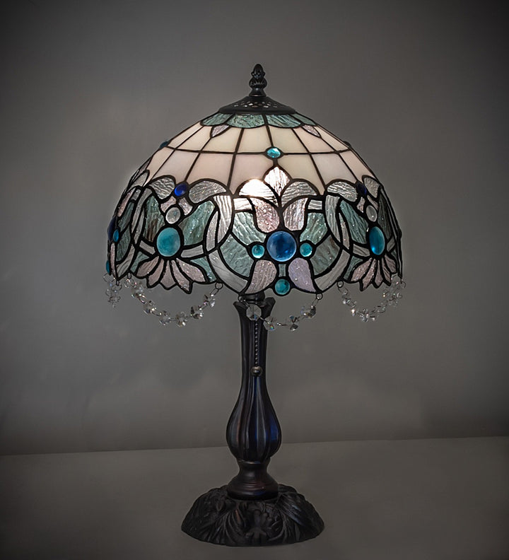 Meyda Tiffany Lighting 255710 Angelica One Light Table Lamp Lamp Bronze / Dark