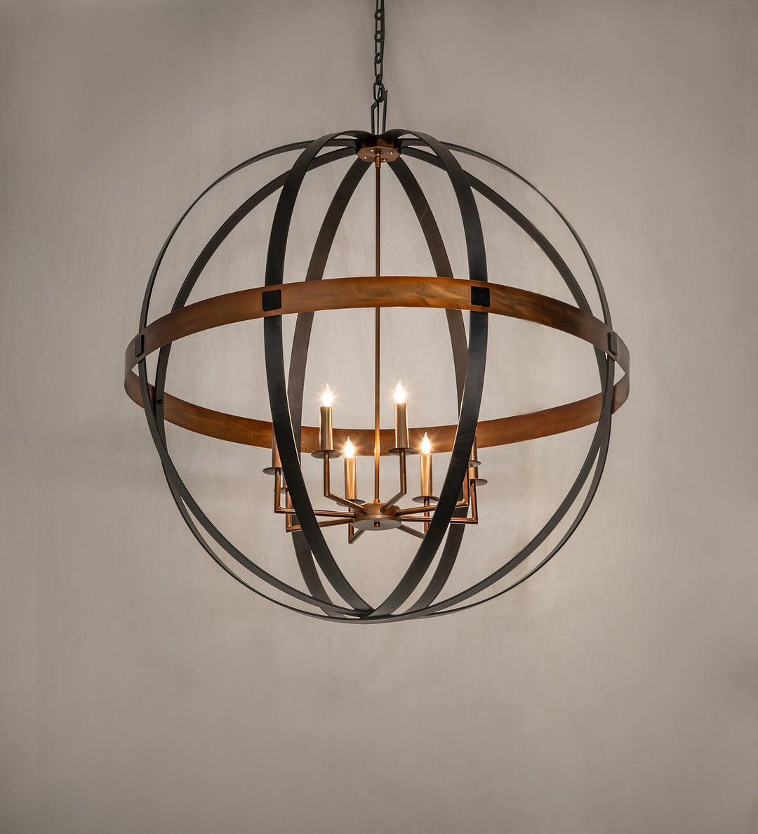 Meyda Tiffany Atlas 256625 Chandelier Light - Copper