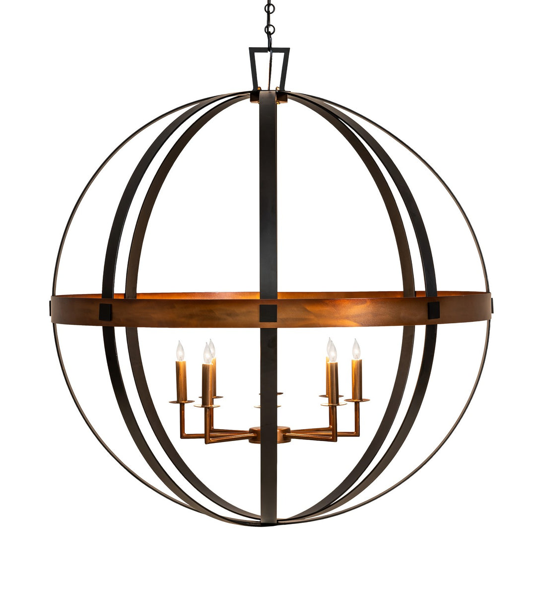 Meyda Tiffany Atlas 256625 Chandelier Light - Copper