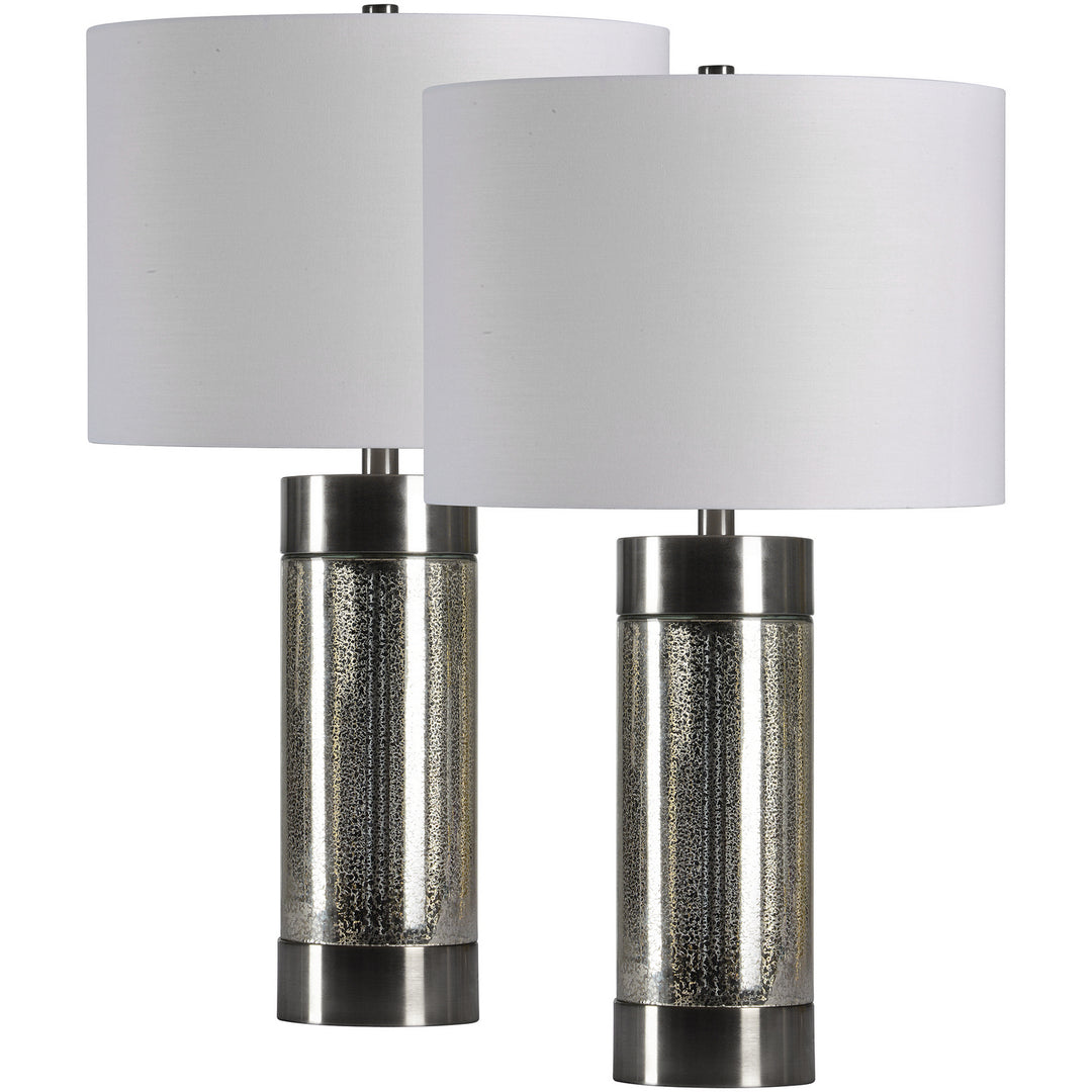 Renwil Lighting LPT893-SET2 Leonora Table Lamp- Set Lamp Pewter, Nickel, Silver