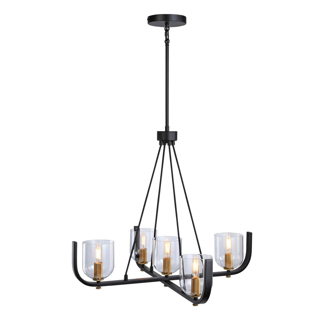 Artcraft Cheshire AC11746BB Chandelier Light - Black & Brass