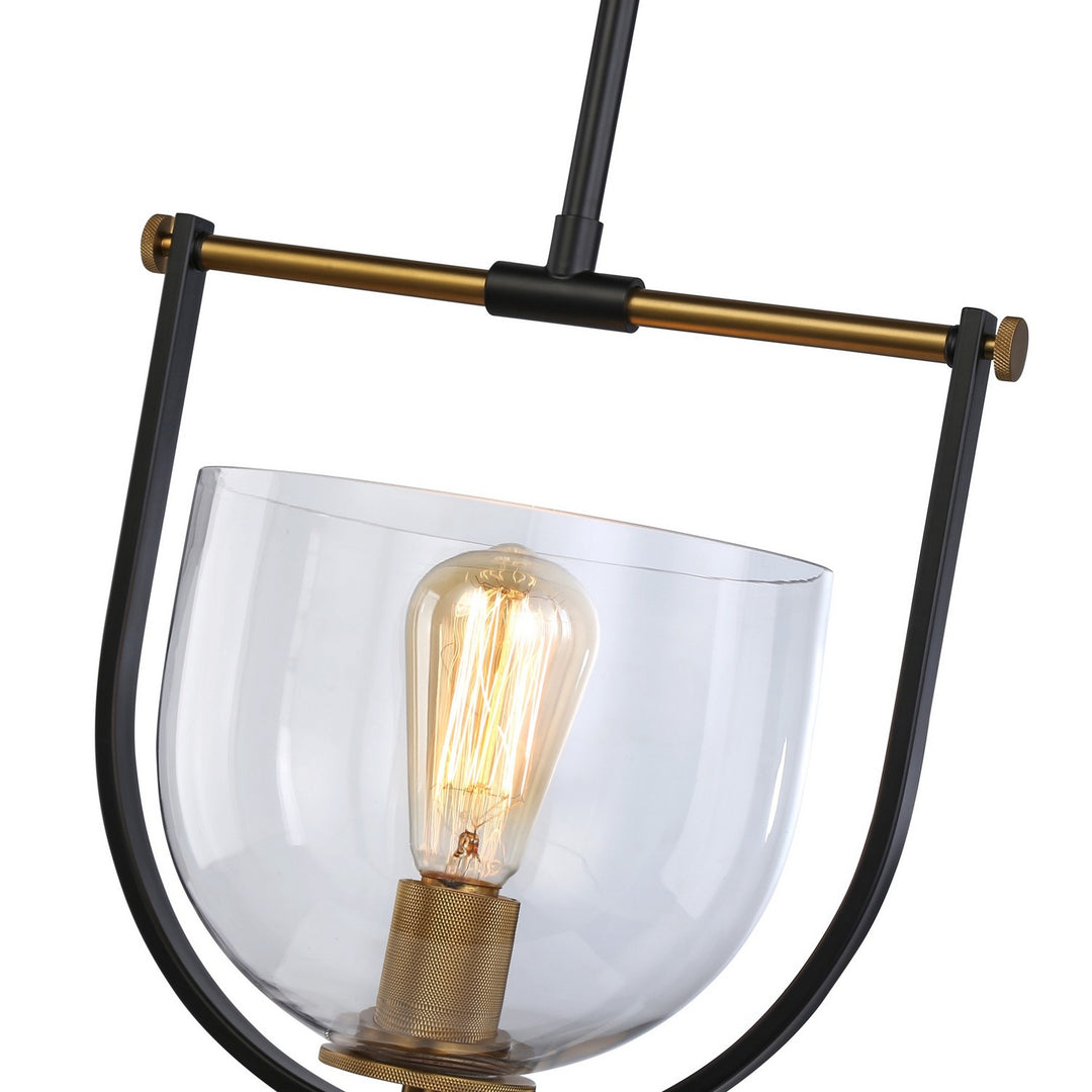 Artcraft Cheshire AC11741BB Pendant Light - Black & Brass