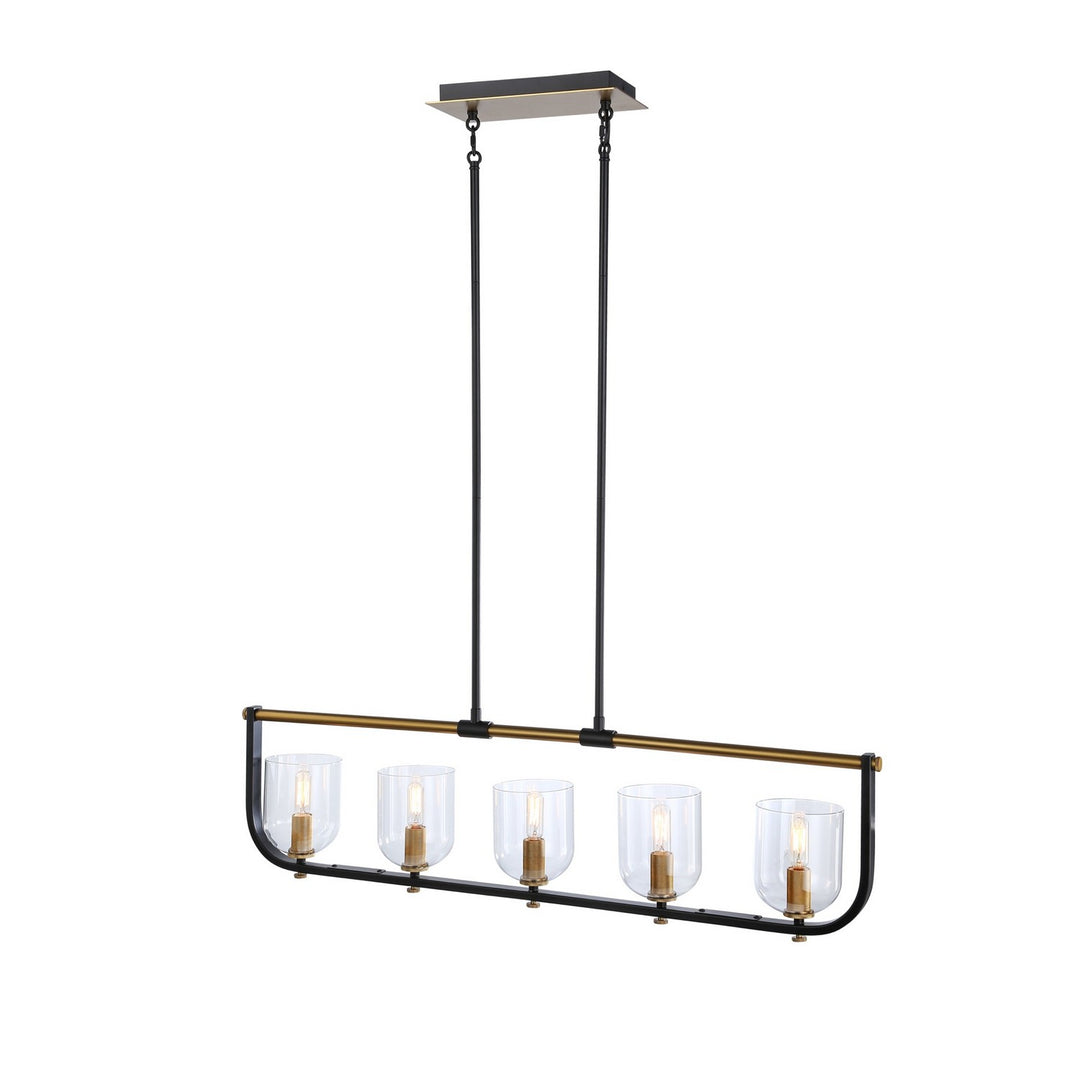 Artcraft Cheshire AC11745BB Pendant Light - Black & Brass