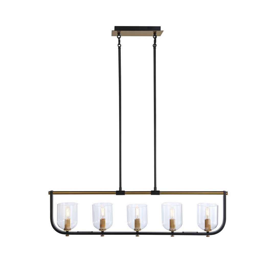 Artcraft Cheshire AC11745BB Pendant Light - Black & Brass