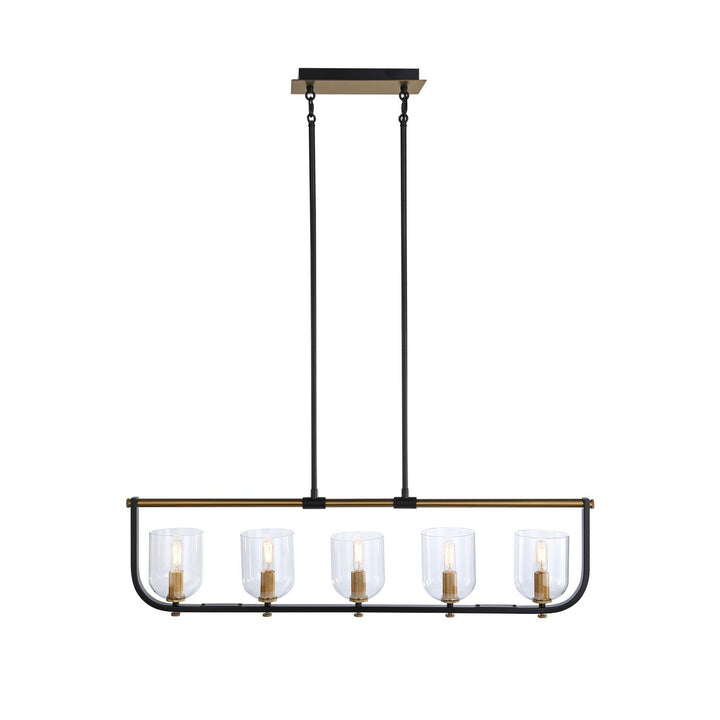 Artcraft Cheshire AC11745BB Pendant Light - Black & Brass