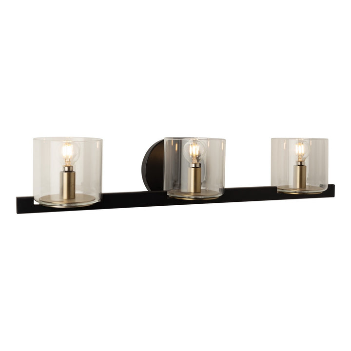 Artcraft Salinas AC11823BB Bath Vanity Light 24 in. wide - Black and Brass