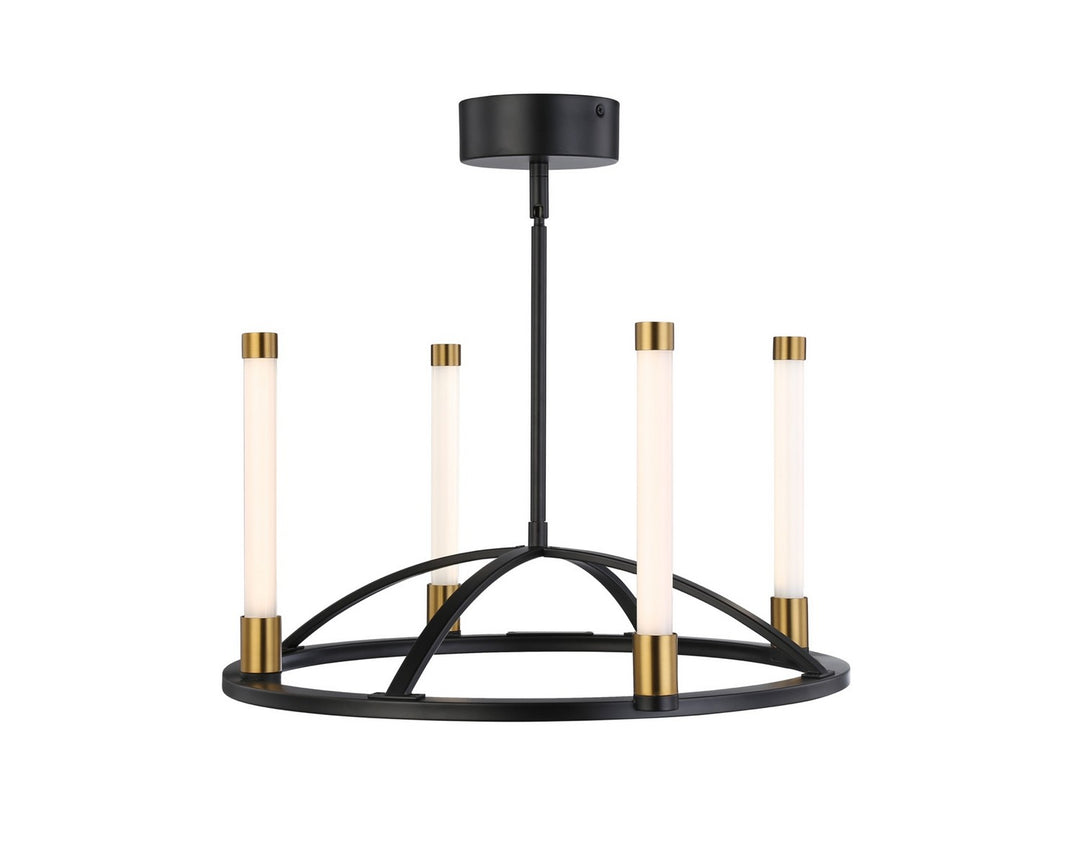 Artcraft Infiniti SC13084BB Chandelier Light - Matte Black & Brass