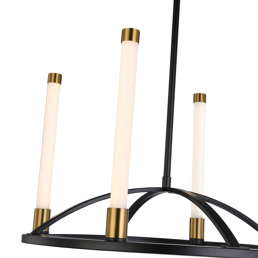 Artcraft Infiniti SC13084BB Chandelier Light - Matte Black & Brass