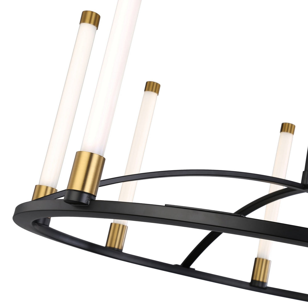 Artcraft Infiniti SC13088BB Chandelier Light - Matte Black & Brass