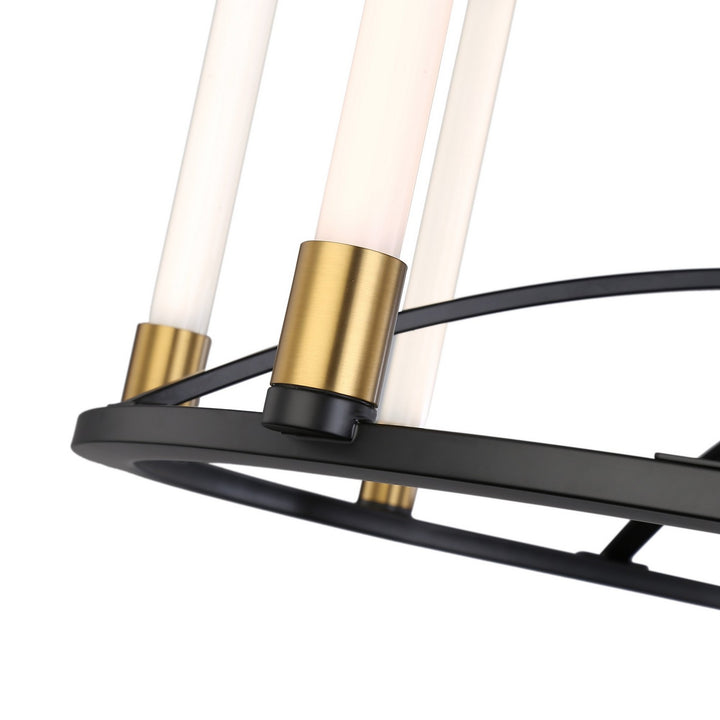 Artcraft Infiniti SC13088BB Chandelier Light - Matte Black & Brass