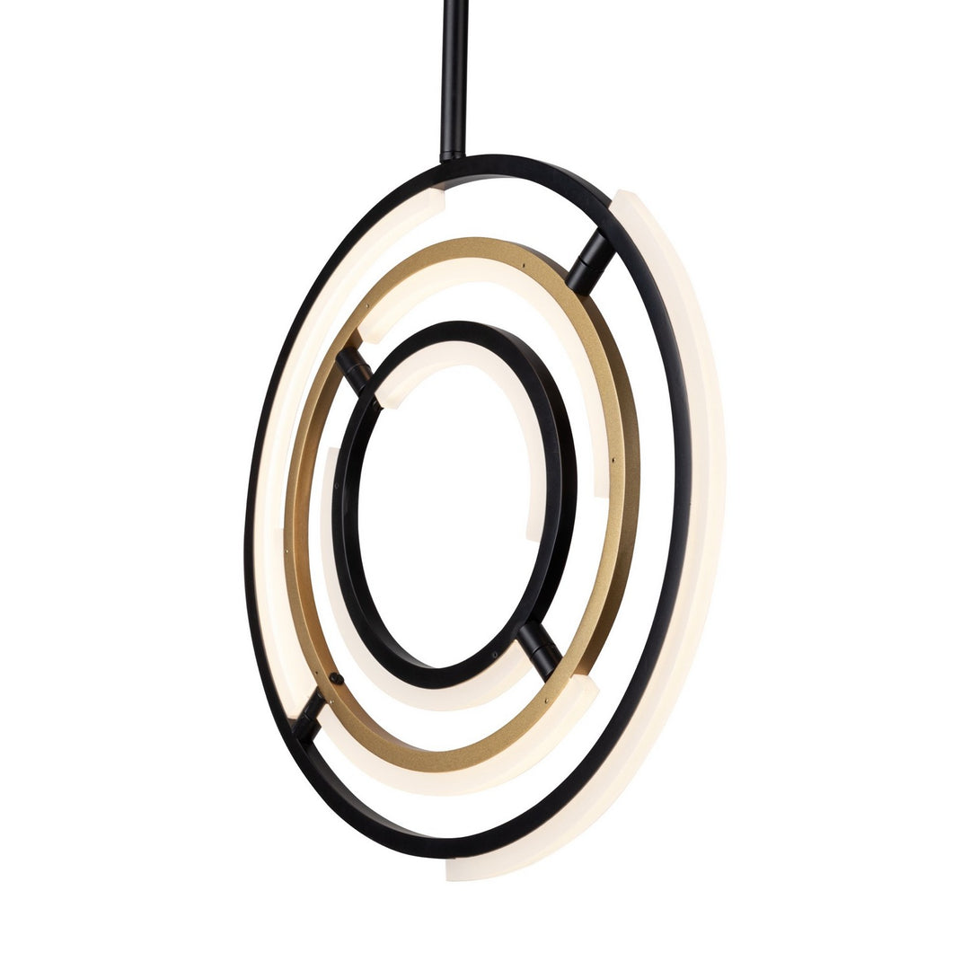 Artcraft Trilogy AC6740BB Pendant Light - Black & Brass