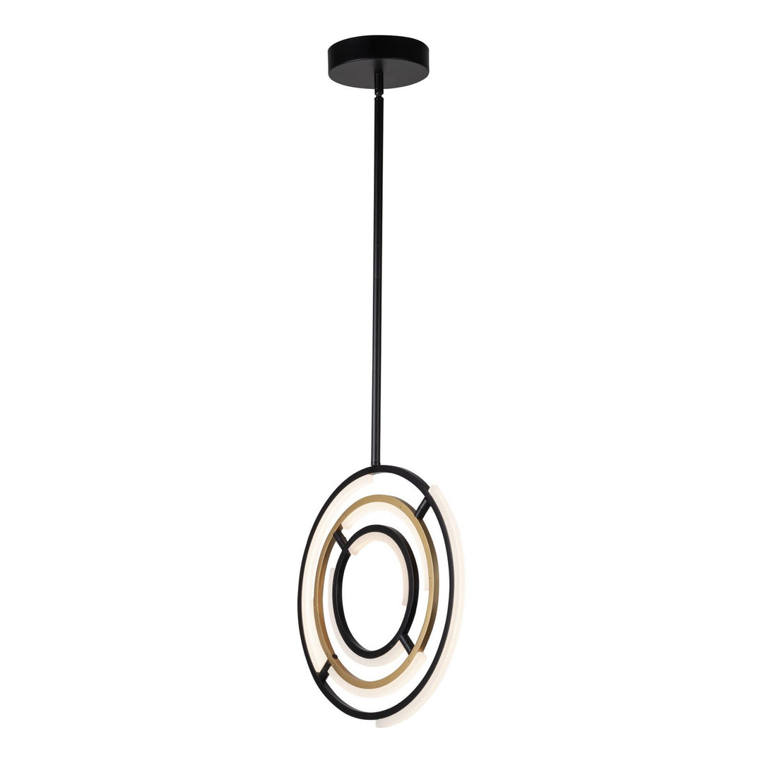 Artcraft Trilogy AC6740BB Pendant Light - Black & Brass