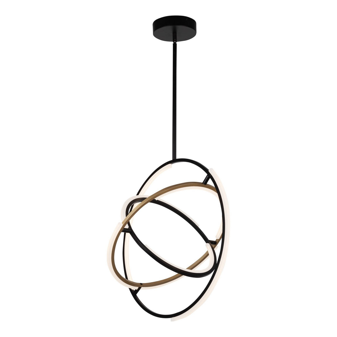 Artcraft Trilogy AC6741BB Pendant Light - Black & Brass