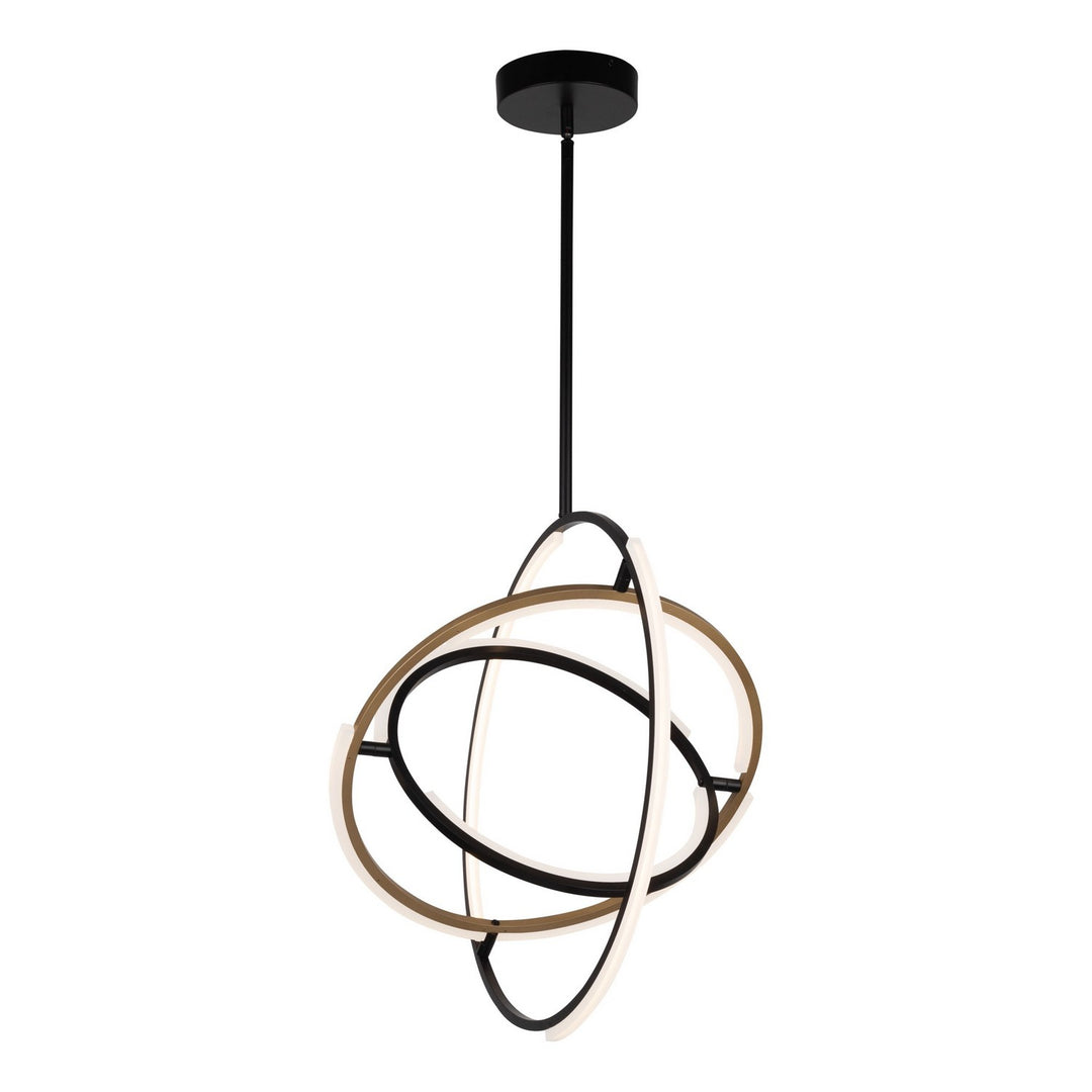 Artcraft Trilogy AC6741BB Pendant Light - Black & Brass