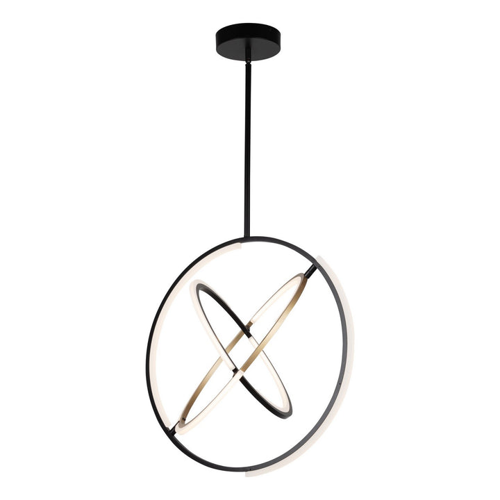 Artcraft Trilogy AC6741BB Pendant Light - Black & Brass