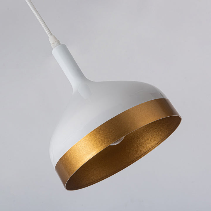 Artcraft Dash SC13354WH Pendant Light - White & Gold