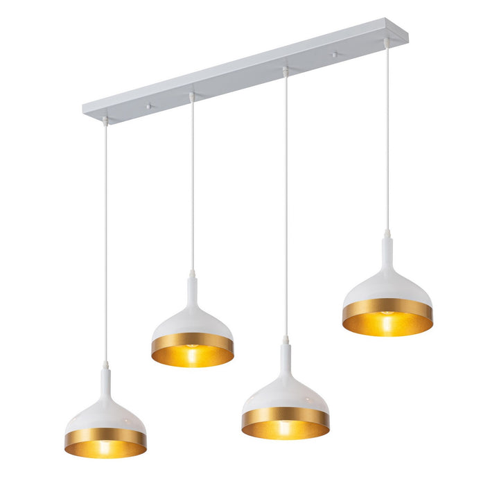 Artcraft Dash SC13354WH Pendant Light - White & Gold