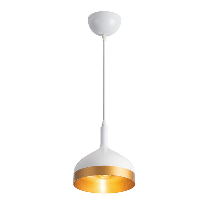 Artcraft Dash SC13351WH Pendant Light - White & Gold