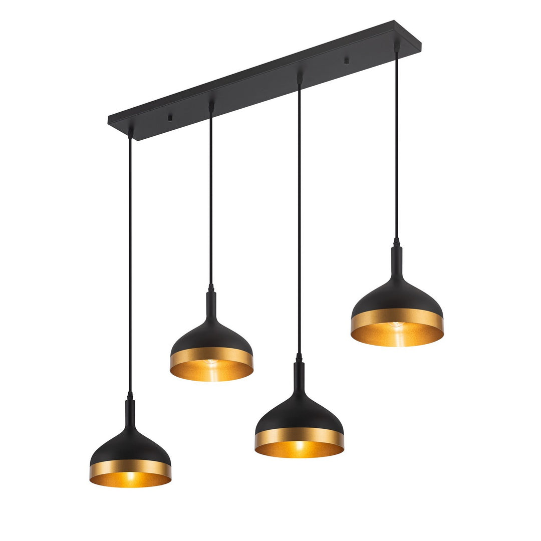 Artcraft Dash SC13354BK Pendant Light - Black & Gold