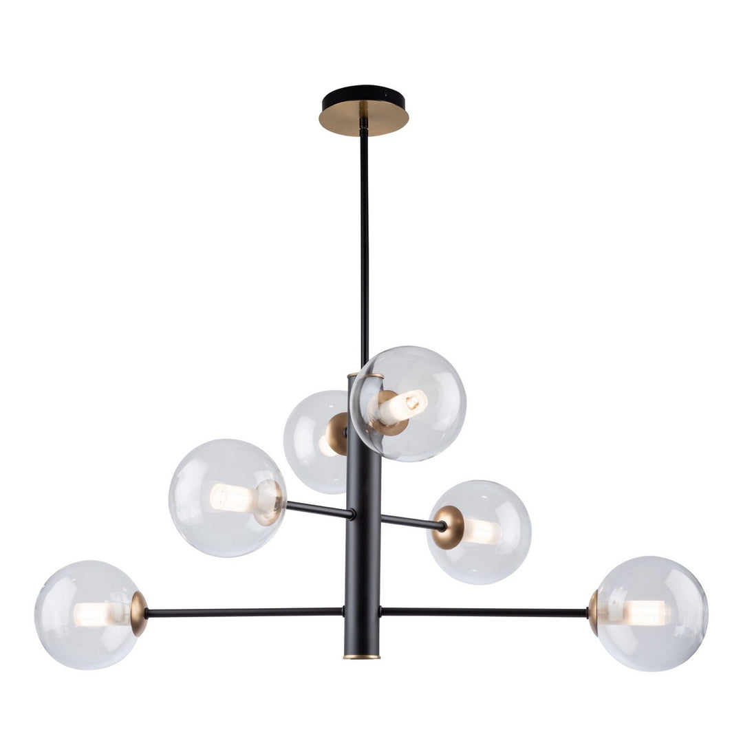 Artcraft Aurelia AC11765VB Chandelier Light - Matte Black & Brass