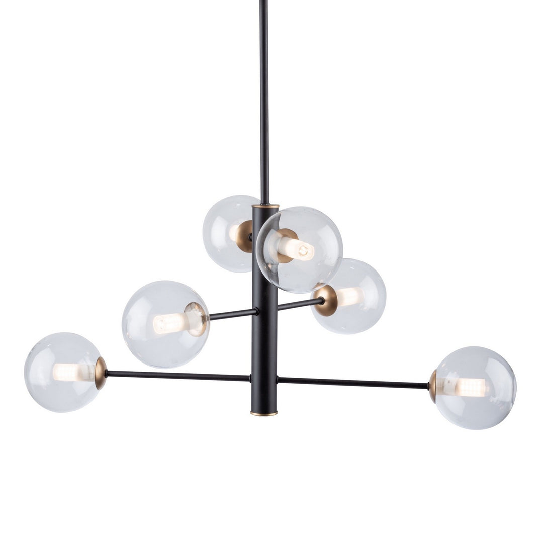 Artcraft Aurelia AC11765VB Chandelier Light - Matte Black & Brass