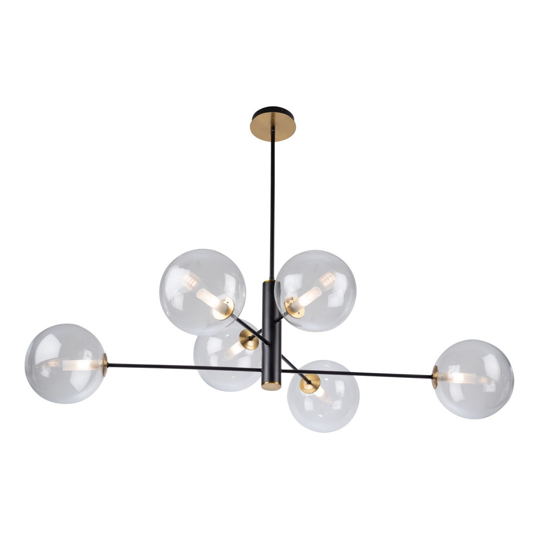 Artcraft Aurelia AC11766VB Chandelier Light - Matte Black & Brass